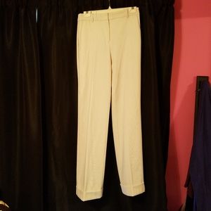 Express Women's Dress Pants White with Black Trouser High Rise Size 4R